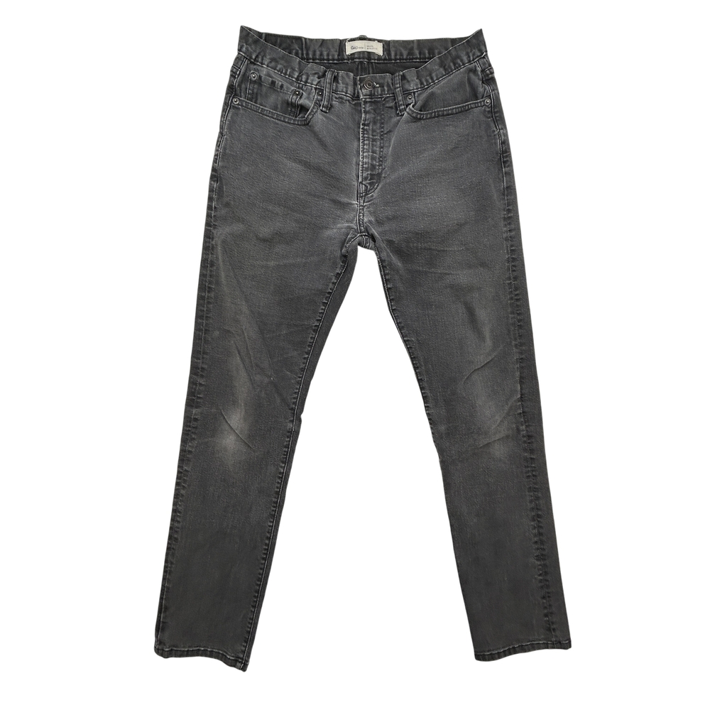 Gap 1969 Jeans Mens 31x32 Relaxed Athletic Gray Stretch Denim Faded Distressed